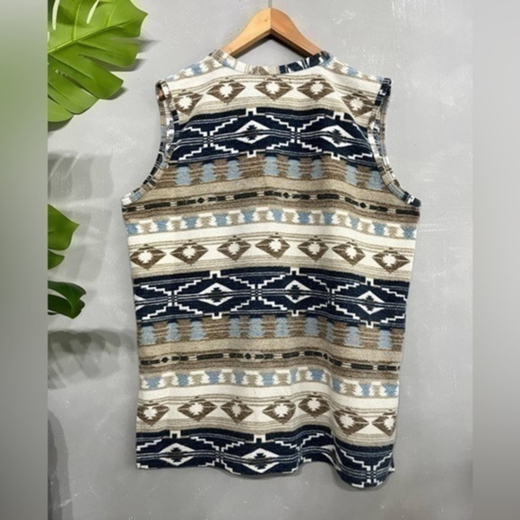 3/$30 _ VINTAGE | weekend edition Aztec western Navajo  button down vest- large - Picture 2 of 7